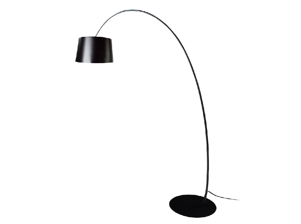 Floor lamp in black stainless steel