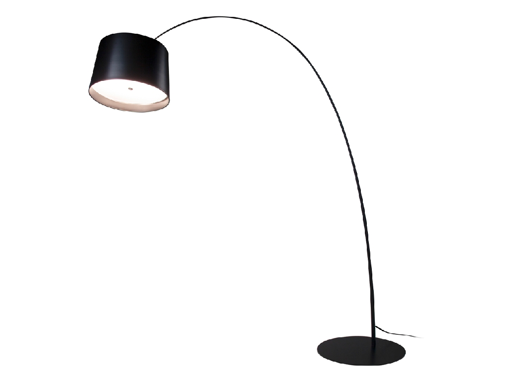 Floor lamp in black stainless steel