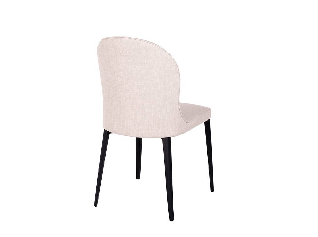 Chair upholstered in fabric with a steel structure. Chair upholstered in fabric with a steel structure.