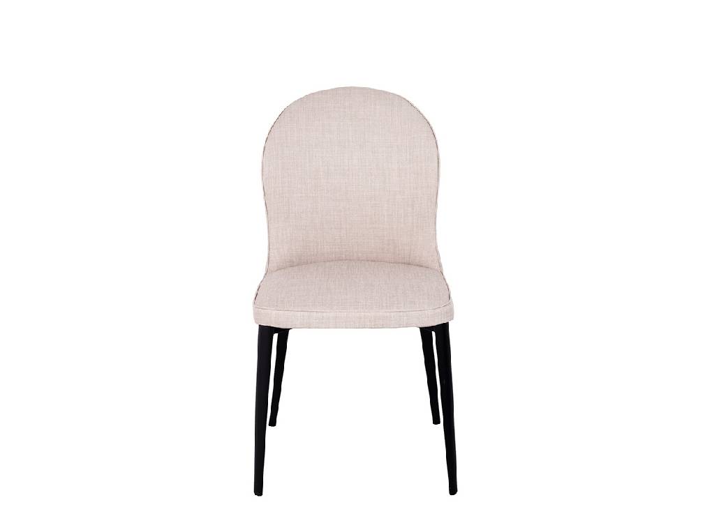 Chair upholstered in fabric with a steel structure. Chair upholstered in fabric with a steel structure.