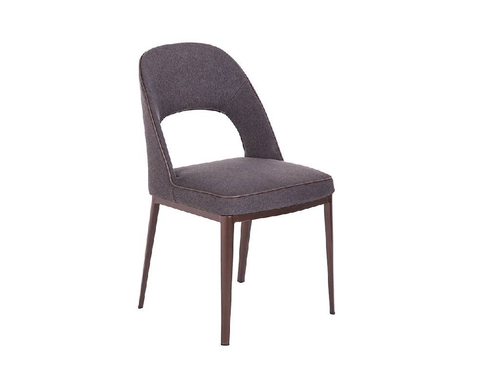 Chair upholstered in cloth with a steel structure. Chair upholstered in cloth with a steel structure.