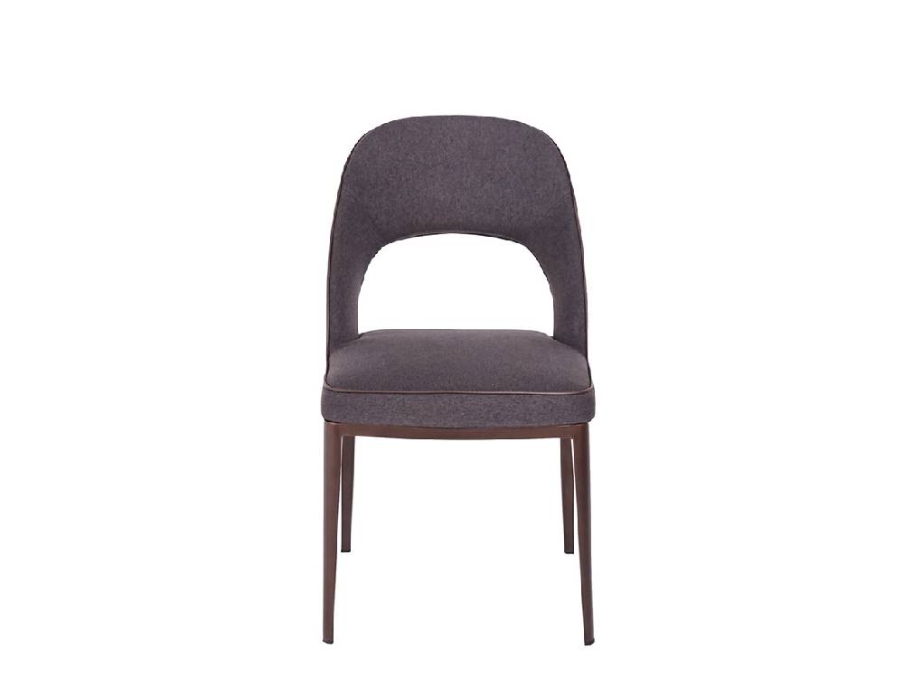 Chair upholstered in cloth with a steel structure. Chair upholstered in cloth with a steel structure.