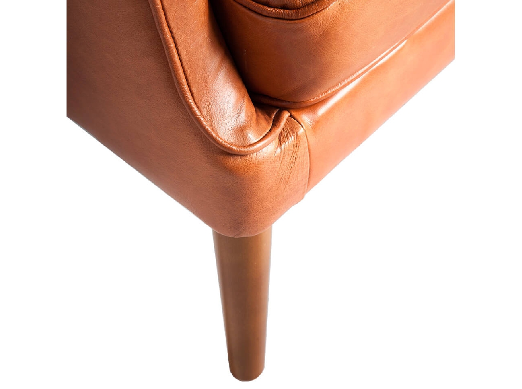 Chester armchair in brown leather