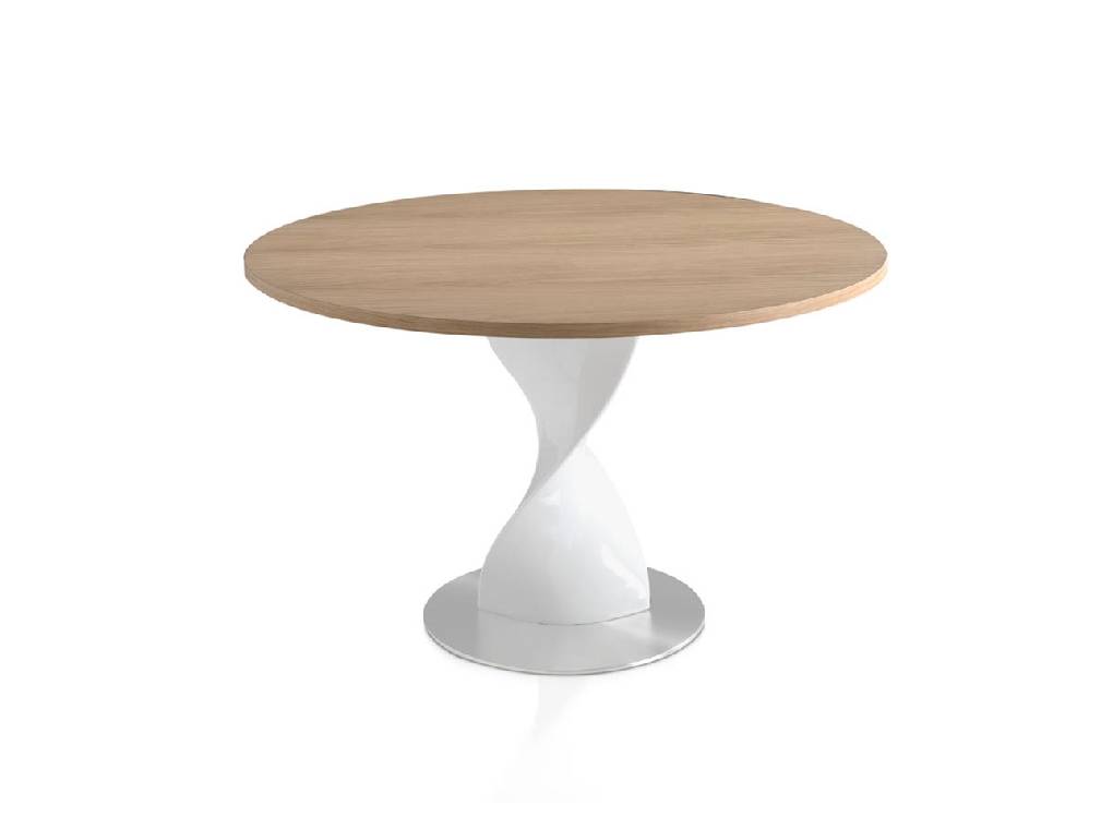 Dining table with fiberglass base and Oak top Dining table with fiberglass base and Oak top