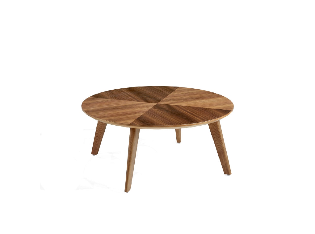 Walnut wood round coffee table Walnut wood round coffee table