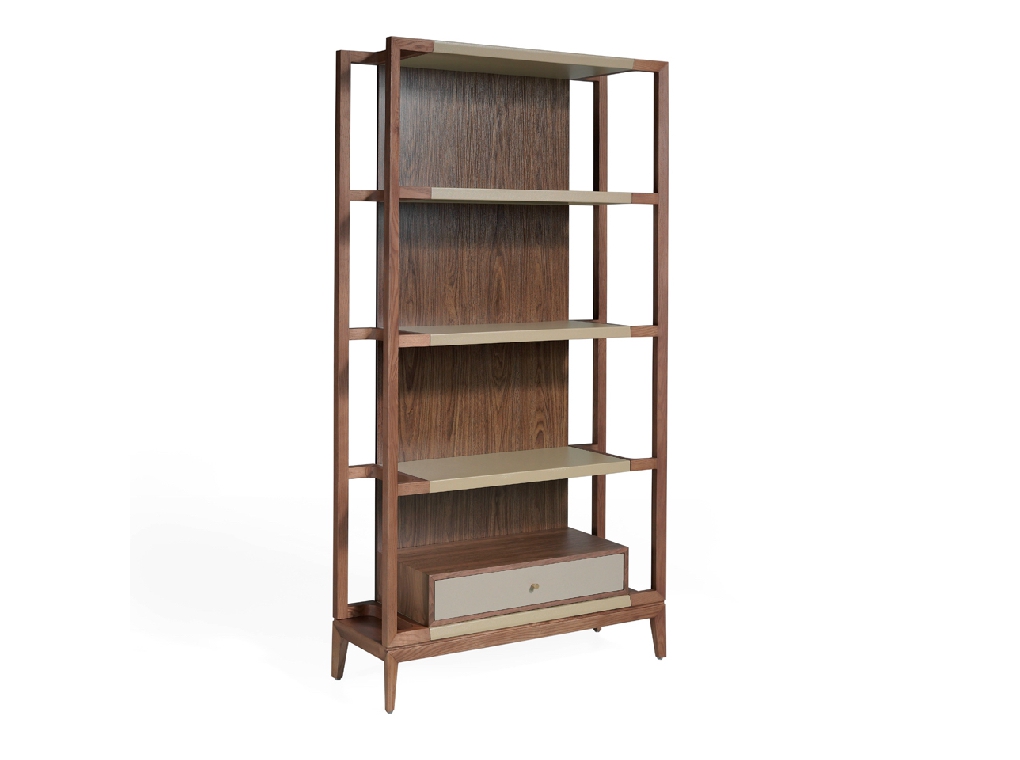 Walnut veneer solid wood bookcase Walnut veneer solid wood bookcase