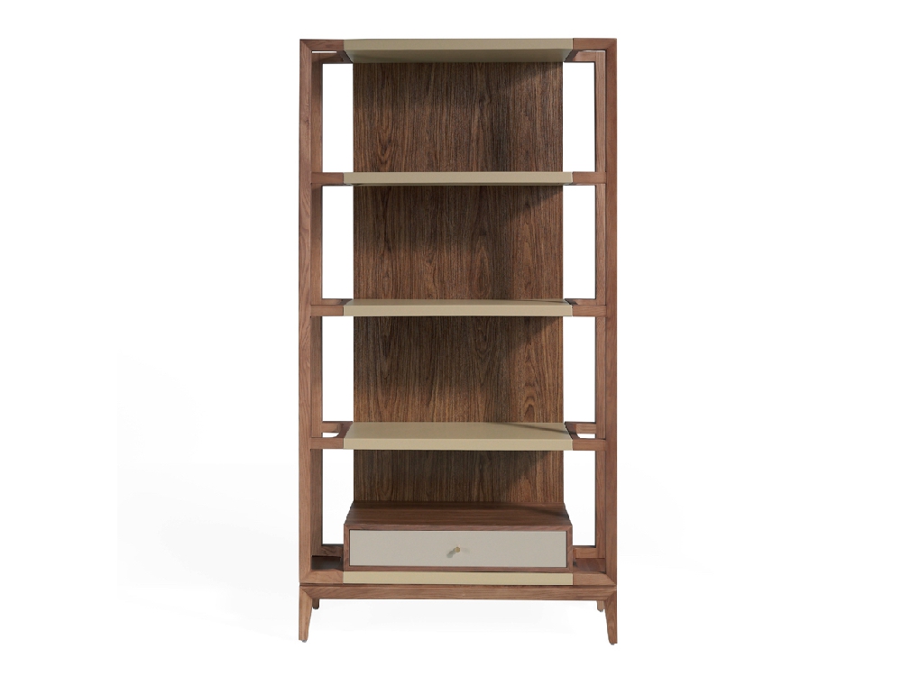 Walnut veneer solid wood bookcase Walnut veneer solid wood bookcase