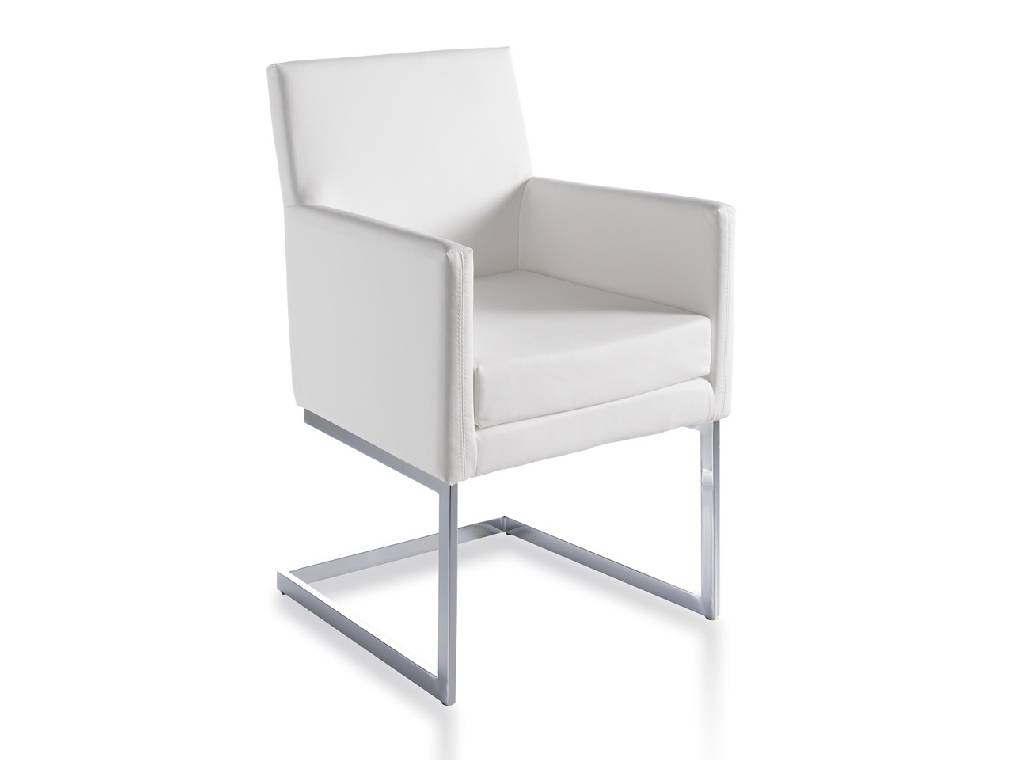 Upholstered Armchair with stainless steel frame. Upholstered Armchair with stainless steel frame.