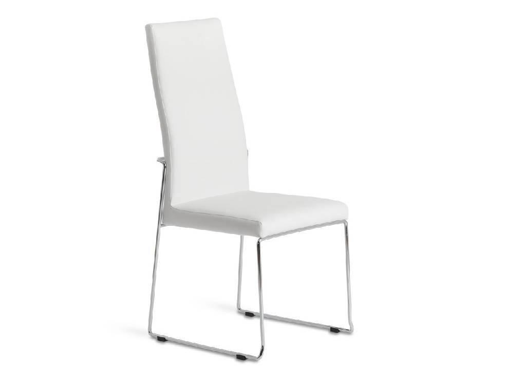 Upholstered chair with stainless steel frame. Upholstered chair with stainless steel frame.