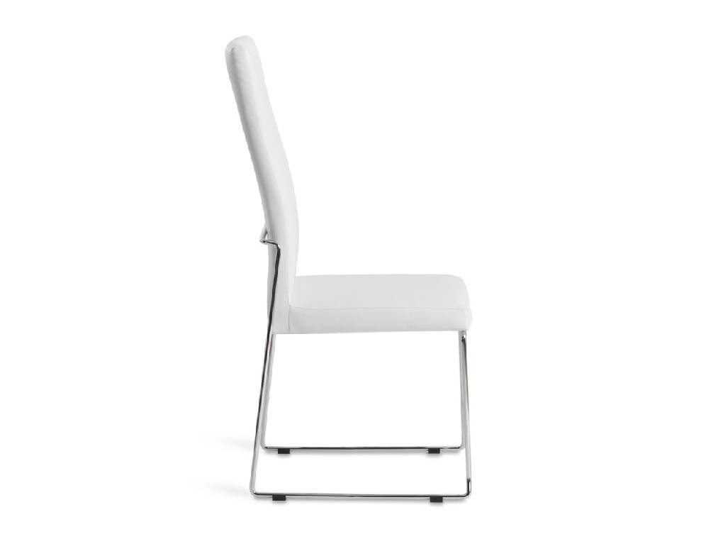 Upholstered chair with stainless steel frame. Upholstered chair with stainless steel frame.