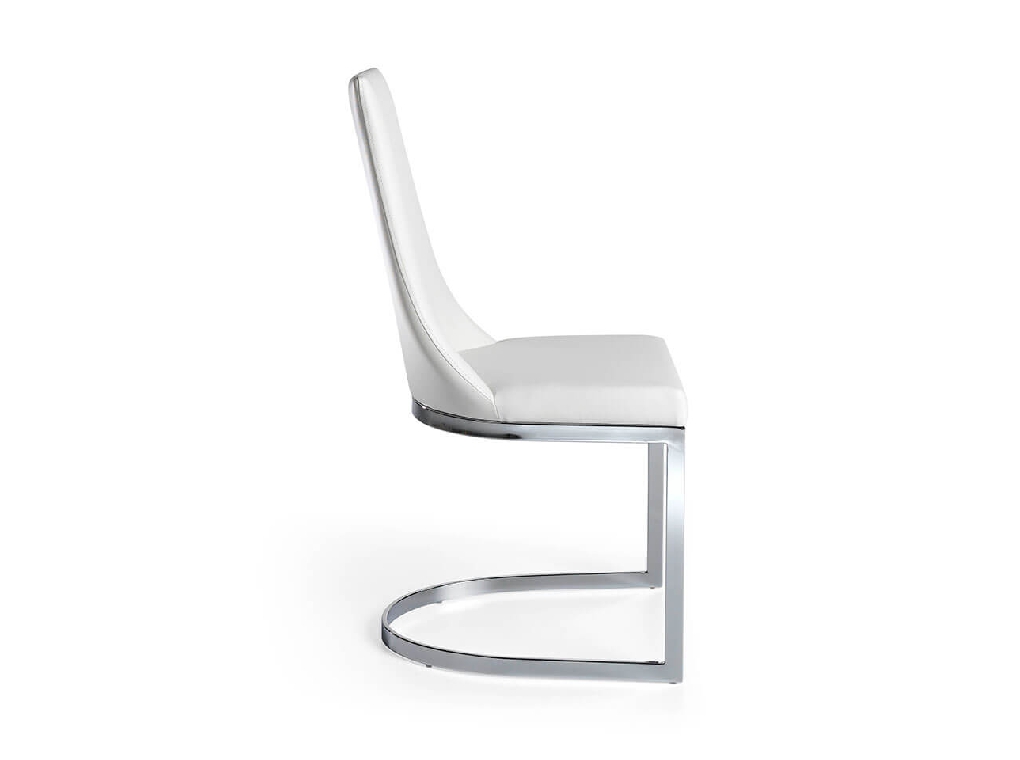 Upholstered chair with stainless steel frame. Upholstered chair with stainless steel frame.