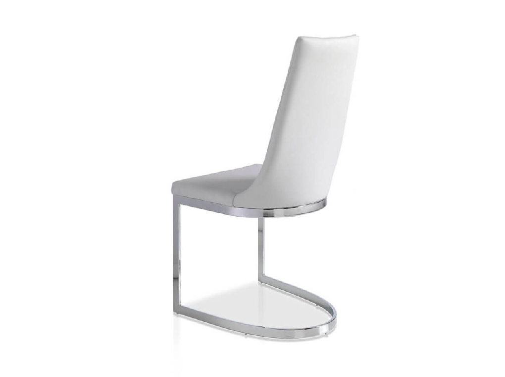Upholstered chair with stainless steel frame. Upholstered chair with stainless steel frame.