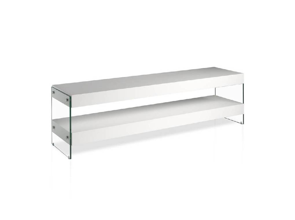 Lacquered Mdf TV Unit with tempered glass sides. Lacquered Mdf TV Unit with tempered glass sides.