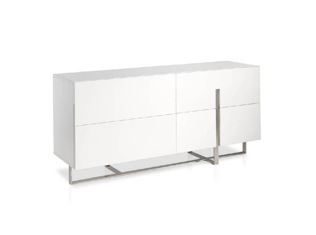 Sideboard in lacquered Mdf with stainless steel frame Sideboard in lacquered Mdf with stainless steel frame
