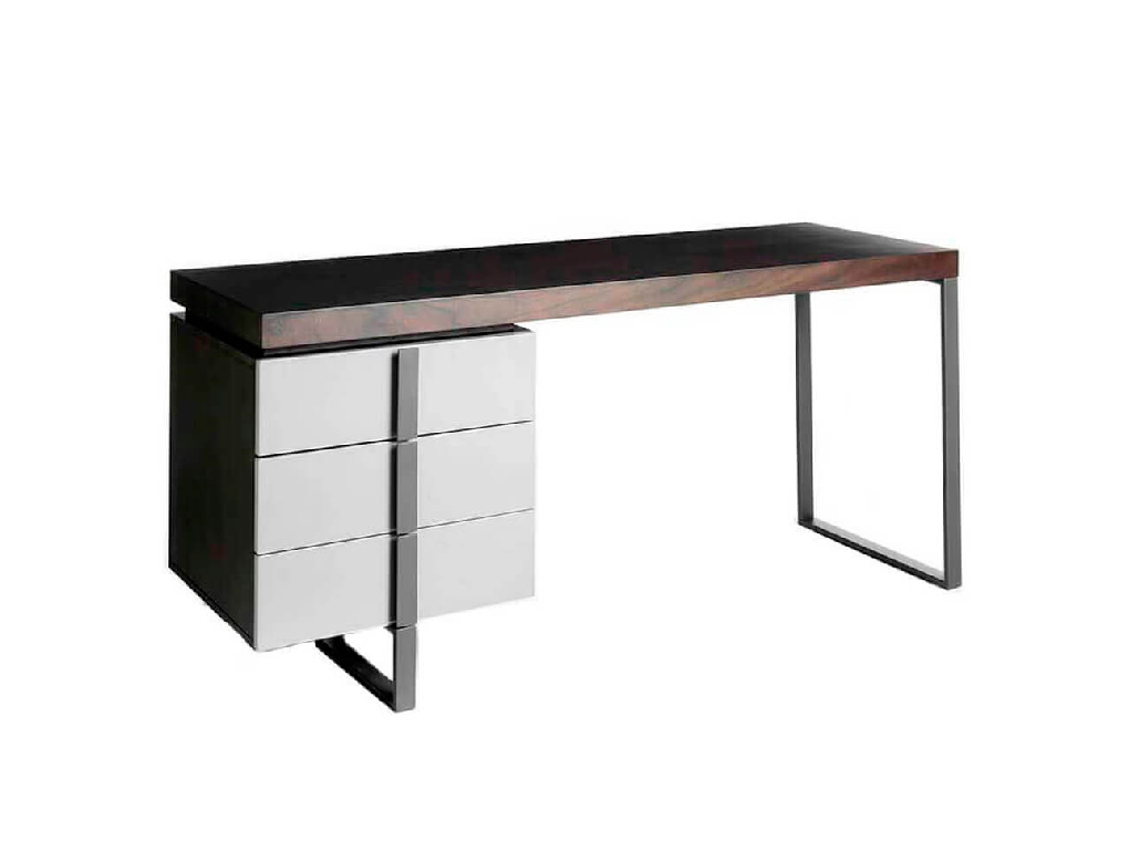 Office desk with lacquered DM side drawer Office desk with lacquered DM side drawer