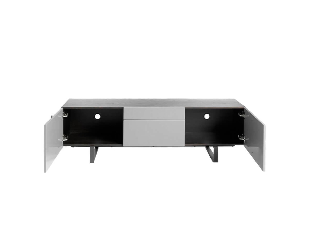 Tinto Gray wooden TV cabinet and dark gray steel