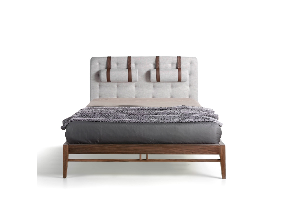 Walnut-veneered wood bed Walnut-veneered wood bed