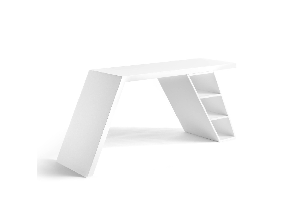 Desk made of lacquered MDF with side drawer Desk made of lacquered MDF with side drawer