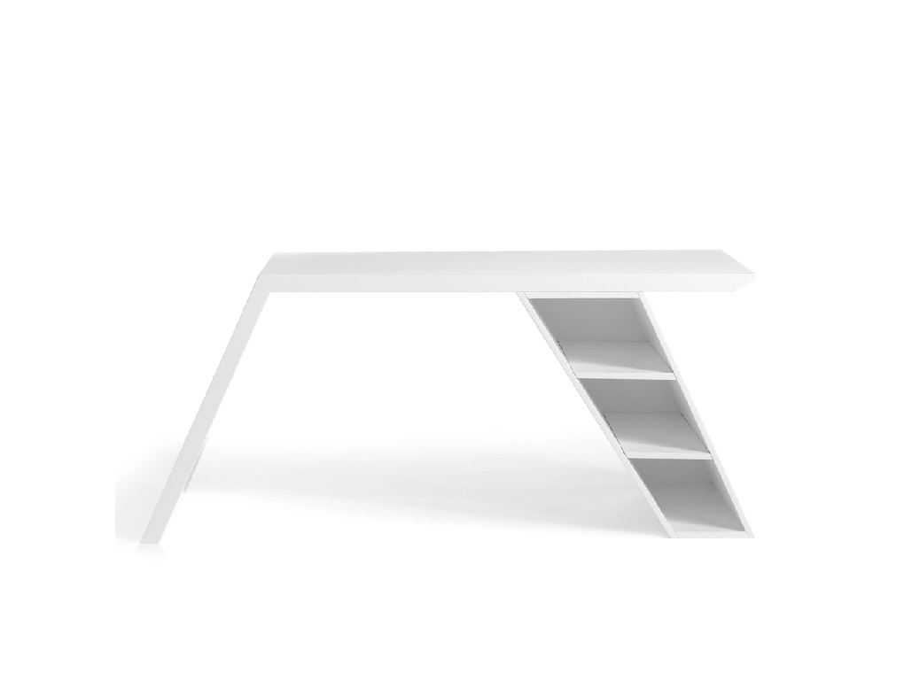 Desk made of lacquered MDF with side drawer Desk made of lacquered MDF with side drawer