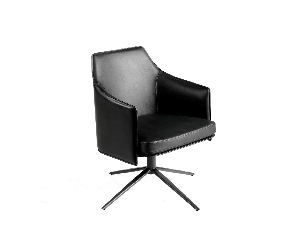 Swivel armchair upholstered in leatherette Swivel armchair upholstered in leatherette