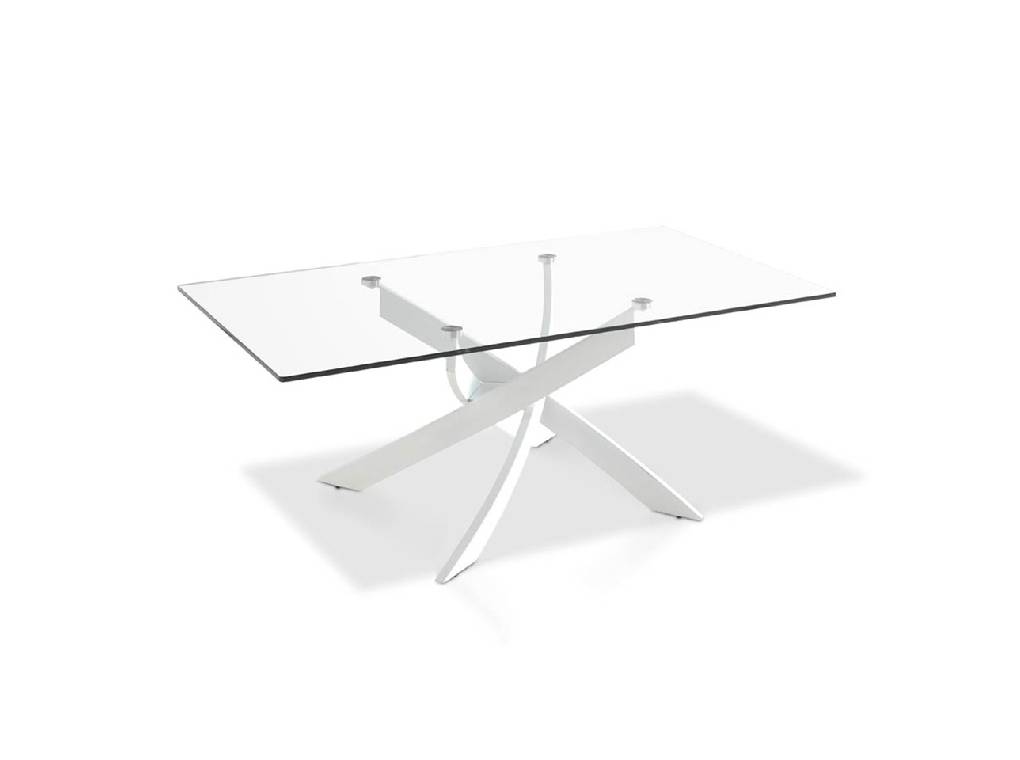 Coffee table with stainless steel base. Coffee table with stainless steel base.