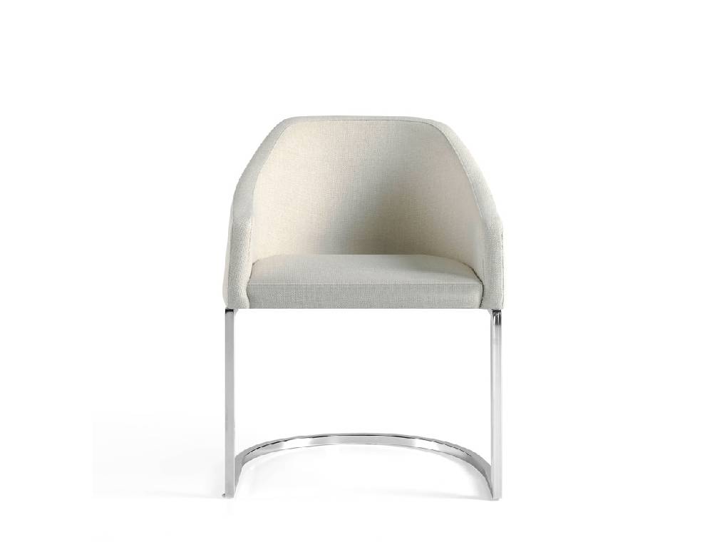Upholstered Armchair with stainless steel frame. Upholstered Armchair with stainless steel frame.