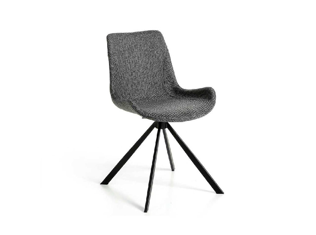 Upholstered swivel chair with steel structure painted in epoxy Upholstered swivel chair with steel structure painted in epoxy