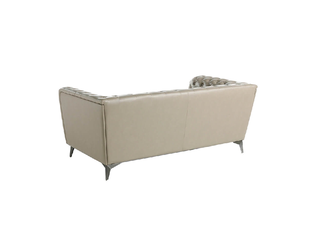 2-seater Sofa upholstered in leather with steel legs 2-seater Sofa upholstered in leather with steel legs