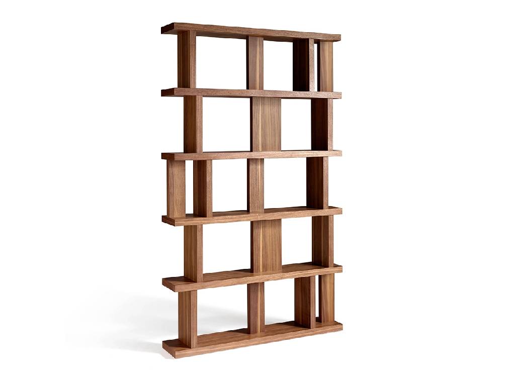 Wooden bookshelf with Walnut veneer Wooden bookshelf with Walnut veneer