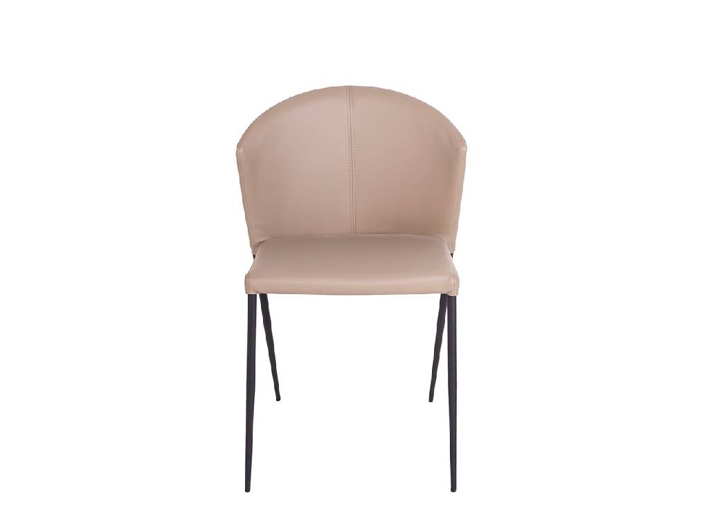Upholstered chair with black steel frame. Upholstered chair with black steel frame.