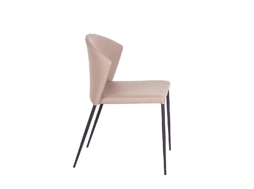 Upholstered chair with black steel frame. Upholstered chair with black steel frame.