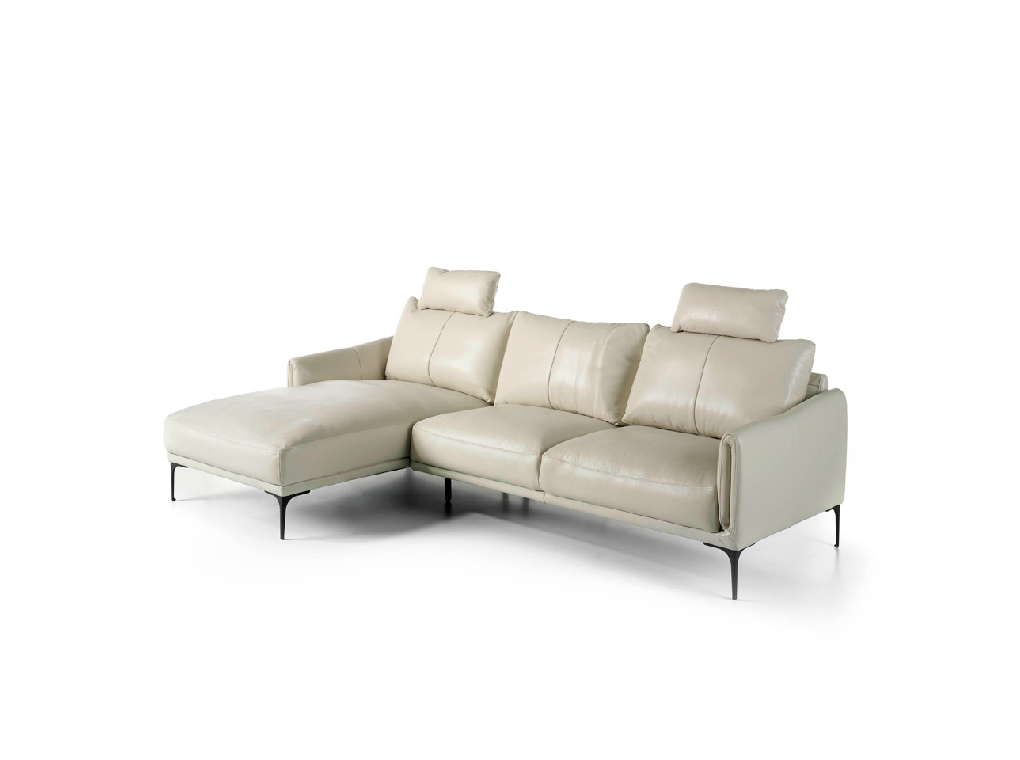 Sofa Chaise Longue Upholstered In, Leather Sofa With Chaise Longue