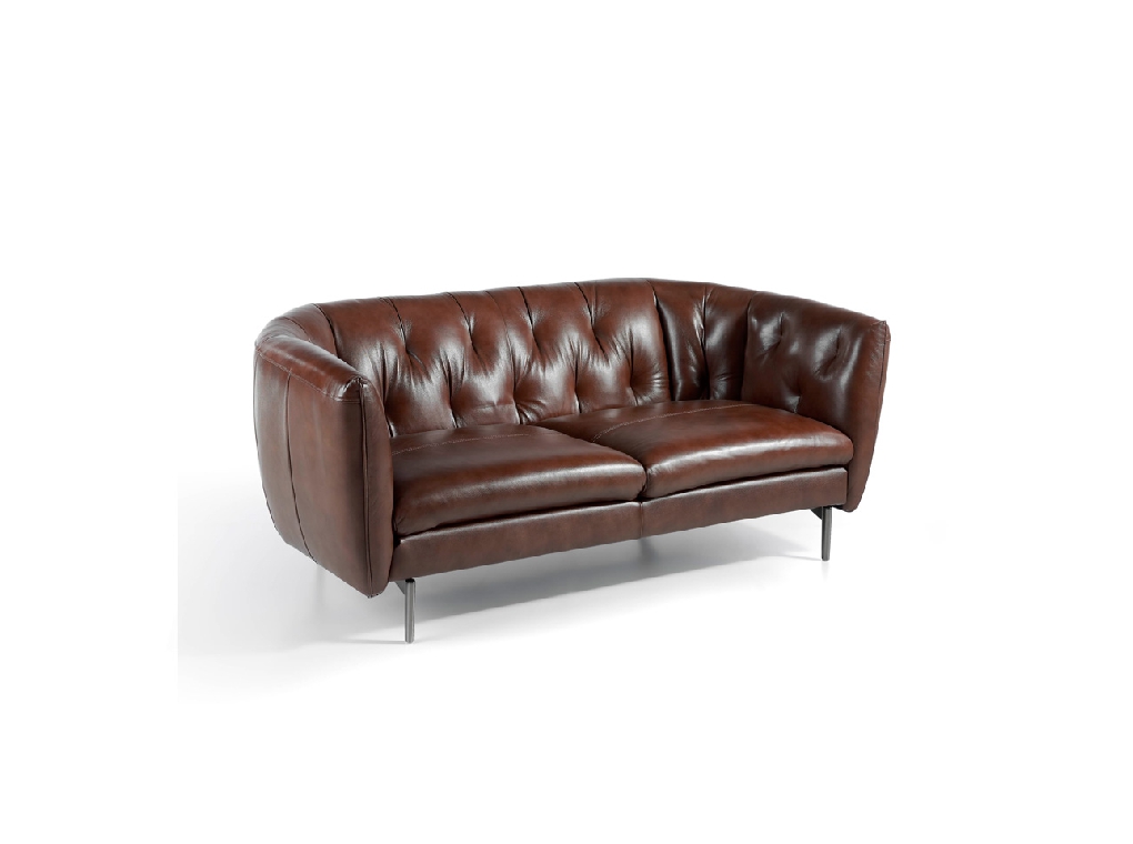 2-seater sofa upholstered in tufted leather 2-seater sofa upholstered in tufted leather