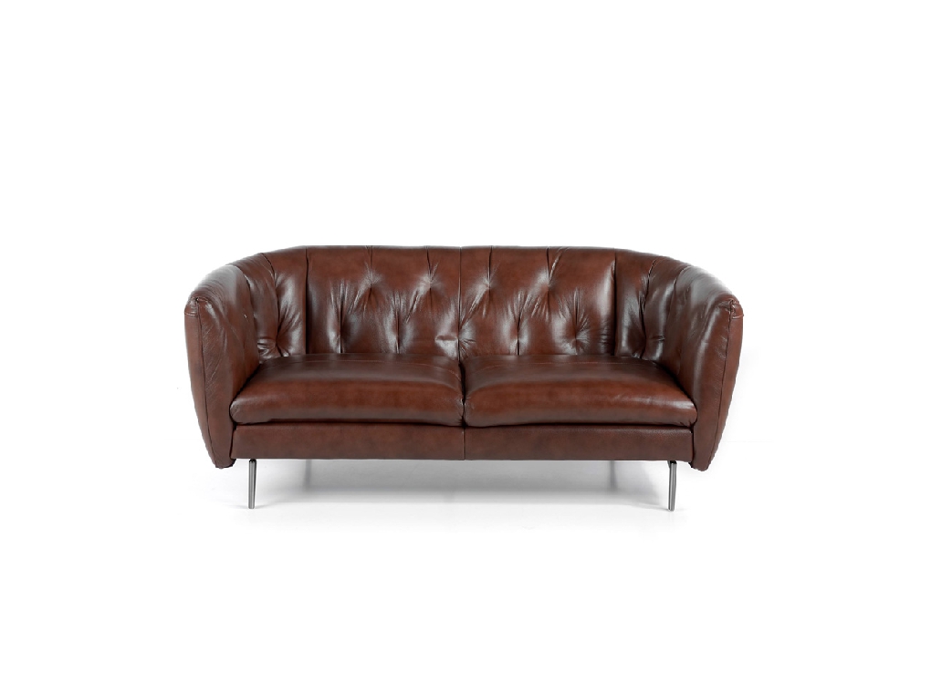 2-seater sofa upholstered in tufted leather 2-seater sofa upholstered in tufted leather