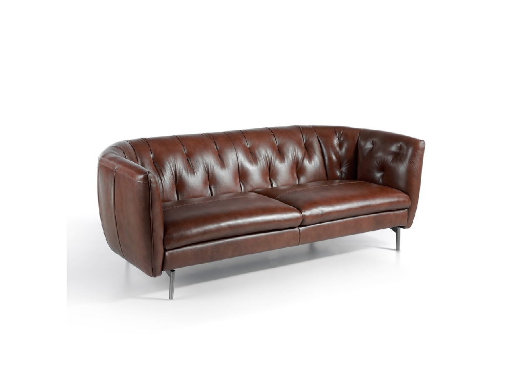 3-seater sofa upholstered in tufted leather 3-seater sofa upholstered in tufted leather