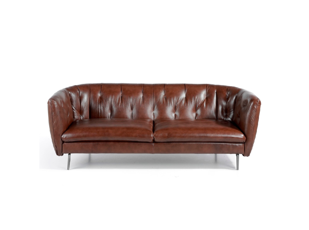 3-seater sofa upholstered in tufted leather 3-seater sofa upholstered in tufted leather