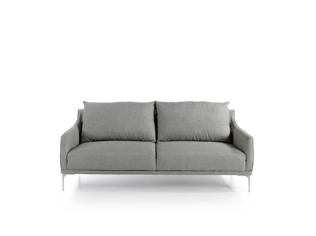 3 seater upholstered fabric sofa with stainless steel legs 3 seater upholstered fabric sofa with stainless steel legs