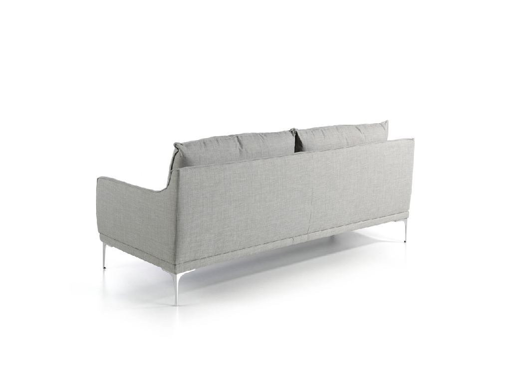3 seater upholstered fabric sofa with stainless steel legs 3 seater upholstered fabric sofa with stainless steel legs