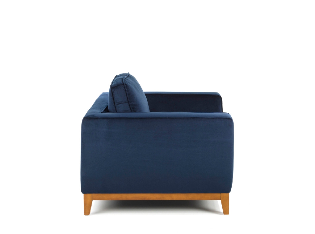 Armchair with legs in wood upholstered in velvet effect fabric Armchair with legs in wood upholstered in velvet effect fabric