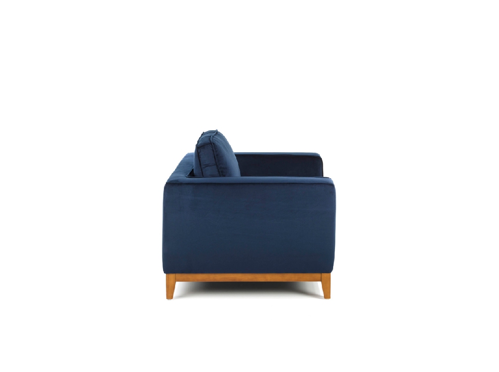 2-seater sofa upholstered in velvet with Walnut wood legs 2-seater sofa upholstered in velvet with Walnut wood legs