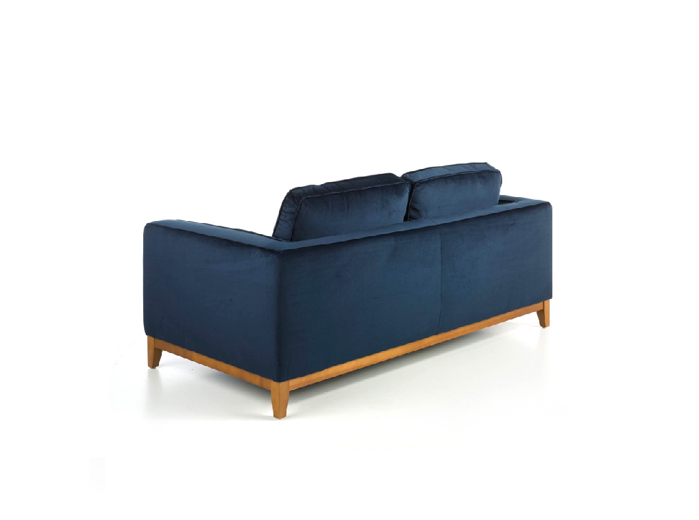 2-seater sofa upholstered in velvet with Walnut wood legs 2-seater sofa upholstered in velvet with Walnut wood legs