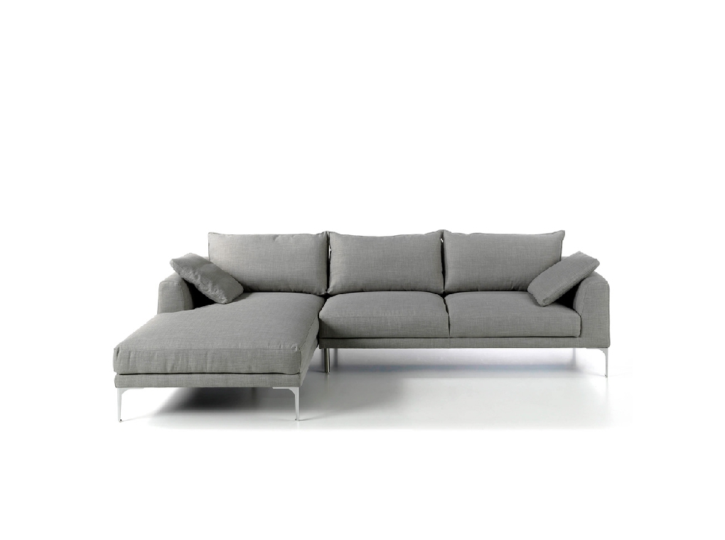 Sofa with chaise longue upholstered in fabric Sofa with chaise longue upholstered in fabric