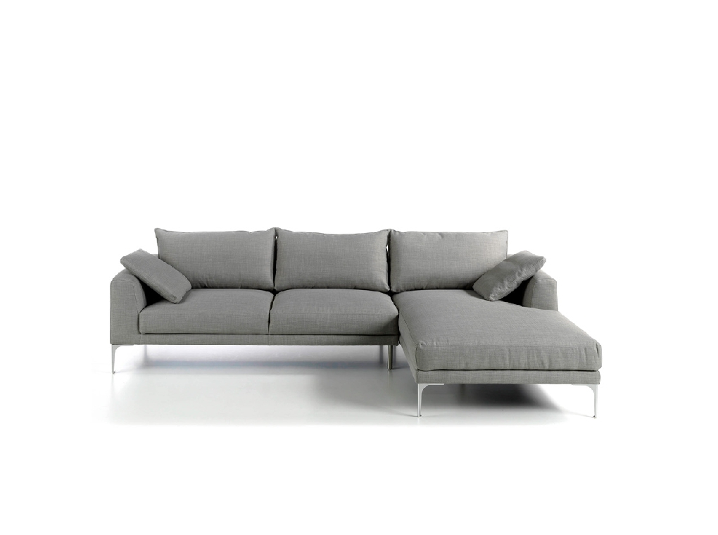 Chaise longue sofa upholstered in fabric