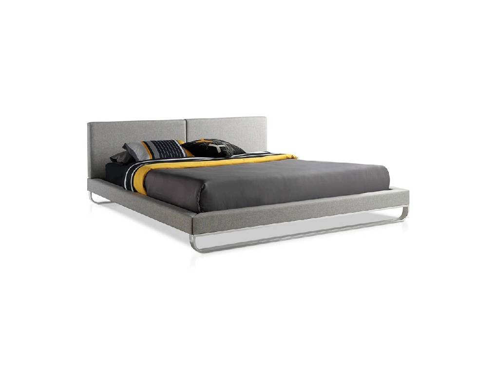 Upholstered bed with solid stainless steel frame Upholstered bed with solid stainless steel frame