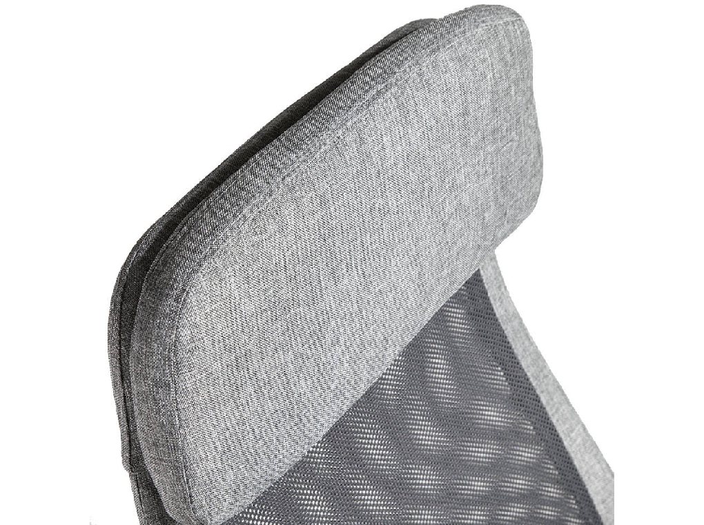 Gray swivel office chair with chromed steel frame Gray swivel office chair with chromed steel frame
