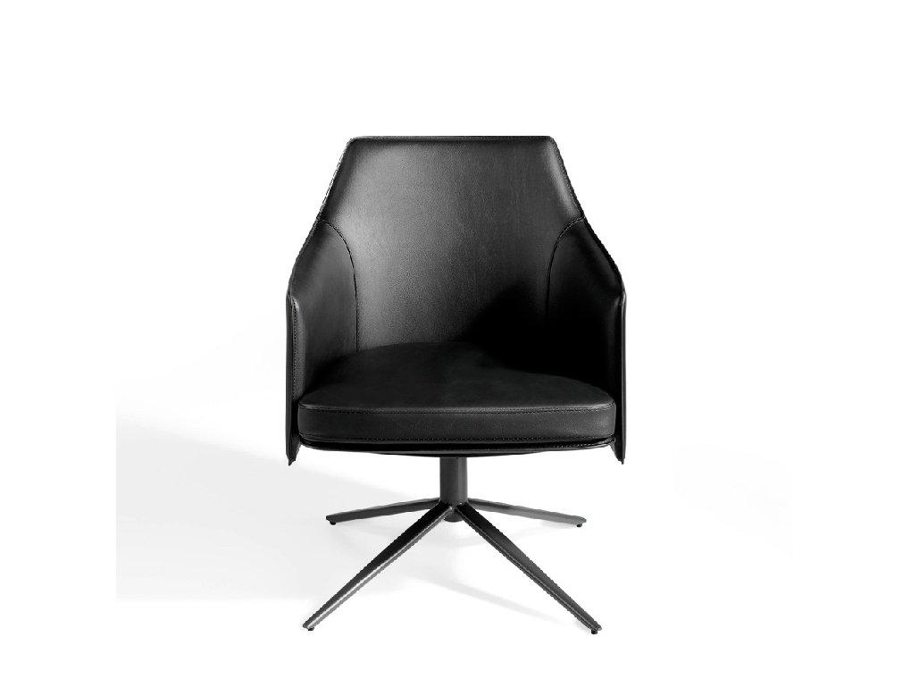 Swivel armchair upholstered in leatherette Swivel armchair upholstered in leatherette