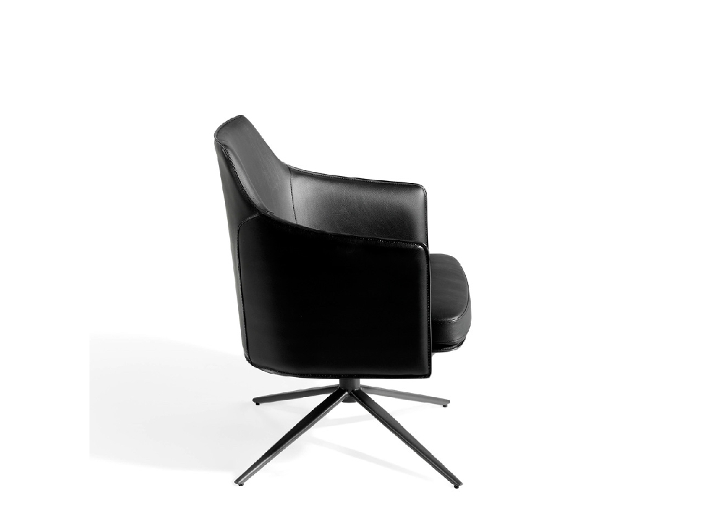 Swivel armchair upholstered in leatherette Swivel armchair upholstered in leatherette