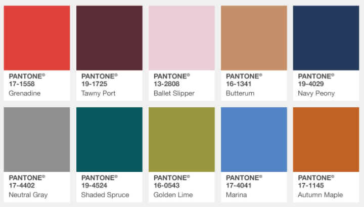 Paleta de colores para una boda en septiembre