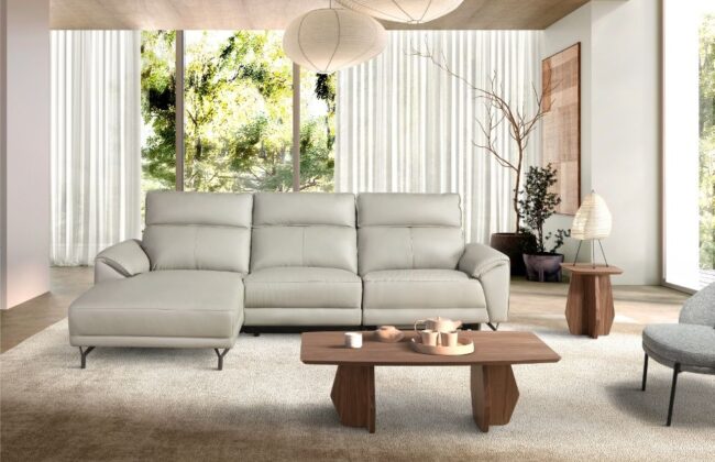 Sofá de Piel Chaiselongue Ángel Cerdá
