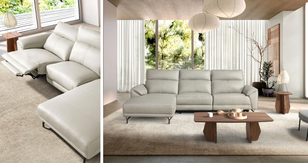 Sofá Piel Relax Chaiselongue Ángel Cerdá